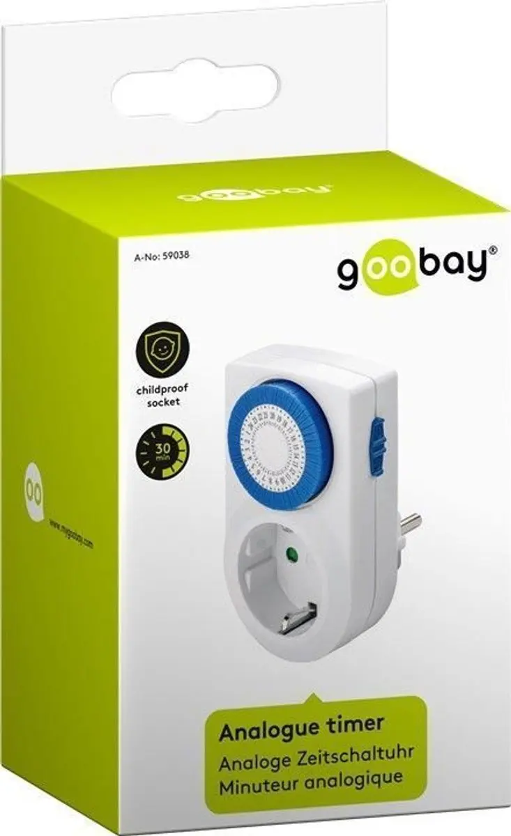 Goobay Mechanische Tijdschakelklok 48 Schakelingen - Wit
