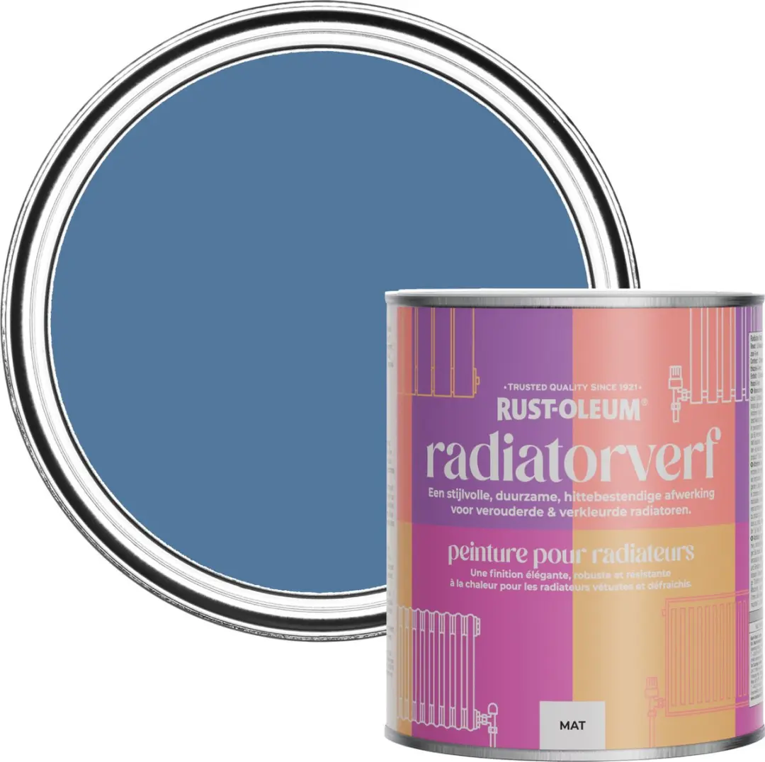 Rust-Oleum Radiatorverf Zijdeblauw 750ml