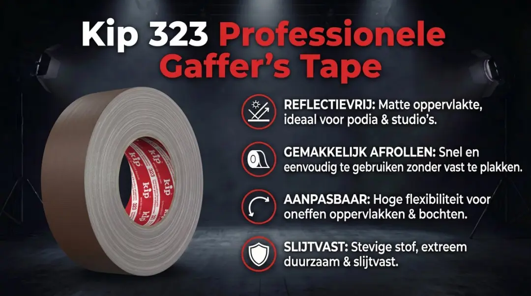 Kip Gaffer's Tape Bruin 50mm x 50m - PE-laminering