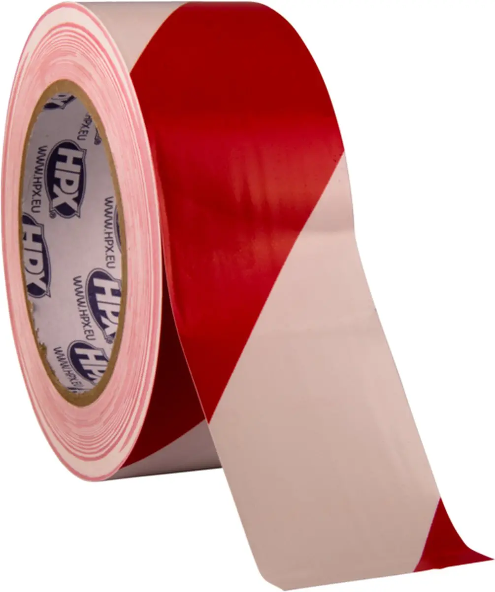HPX Veiligheidstape 50mm x 33m - Rood/Wit