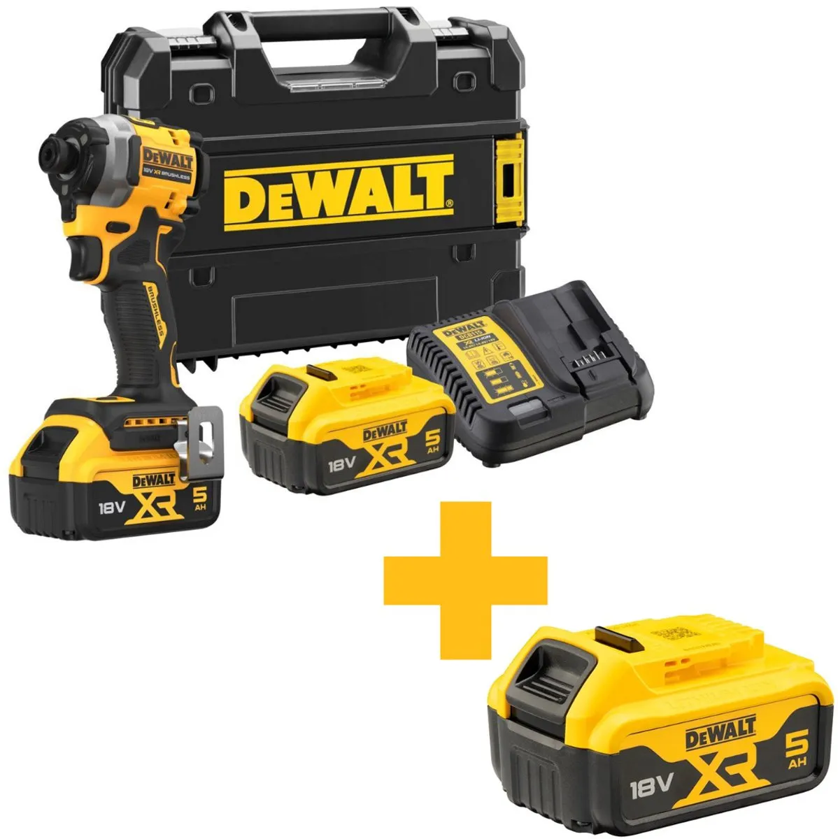DeWalt DCF850P2T Slagschroevendraaier 205Nm 18V XR - 2 Stuks