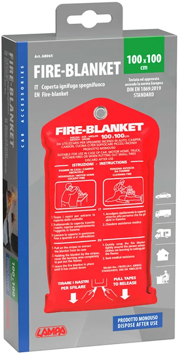 Lampa Blusdeken 42.68065 - Brandklasse A/F - Rood