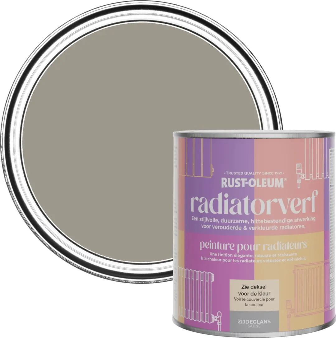 Rust-Oleum Truffel Radiatorverf Zijdeglans 750ml