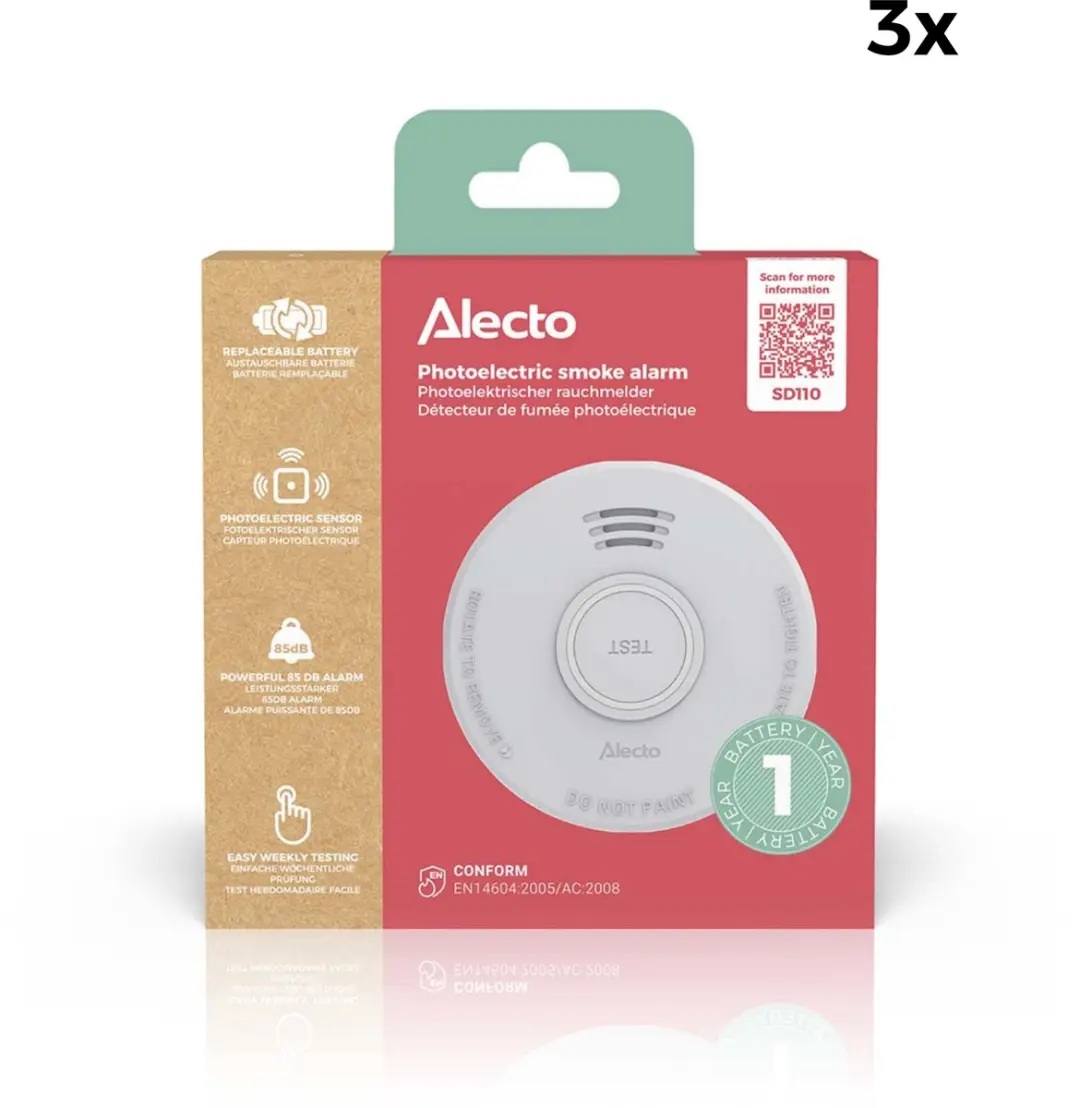Alecto COA2650 Koolmonoxidemelder - 10 Jaar Sensor - Wit