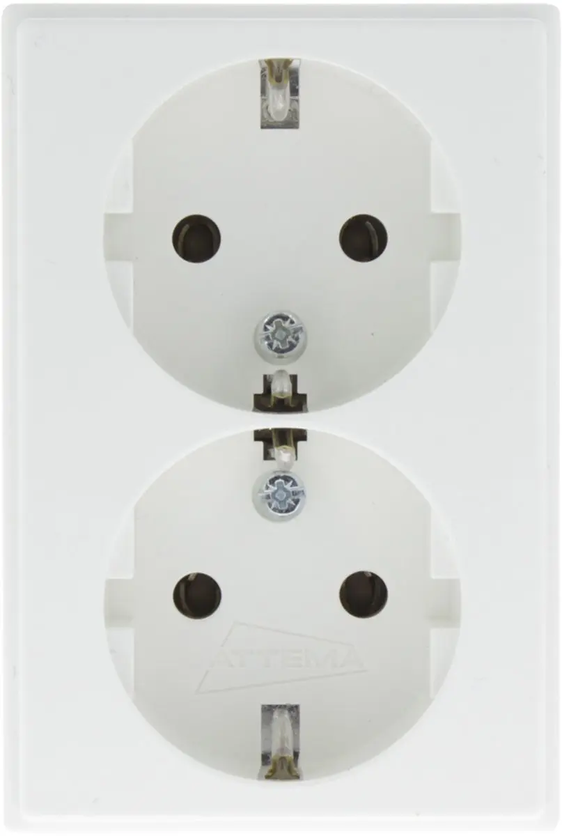 Attema P25 Contactdoos 2-voudig - Polarwit