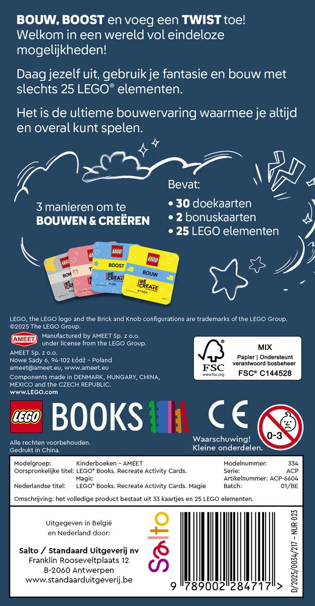 LEGO ReCreate Activity Cards Magie - 30 Kaarten + 25 Elementen