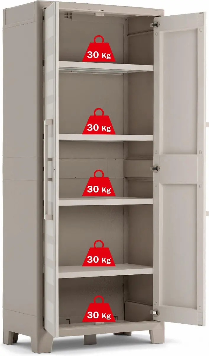 Keter Gulliver Hoge Kast 44x80x182cm