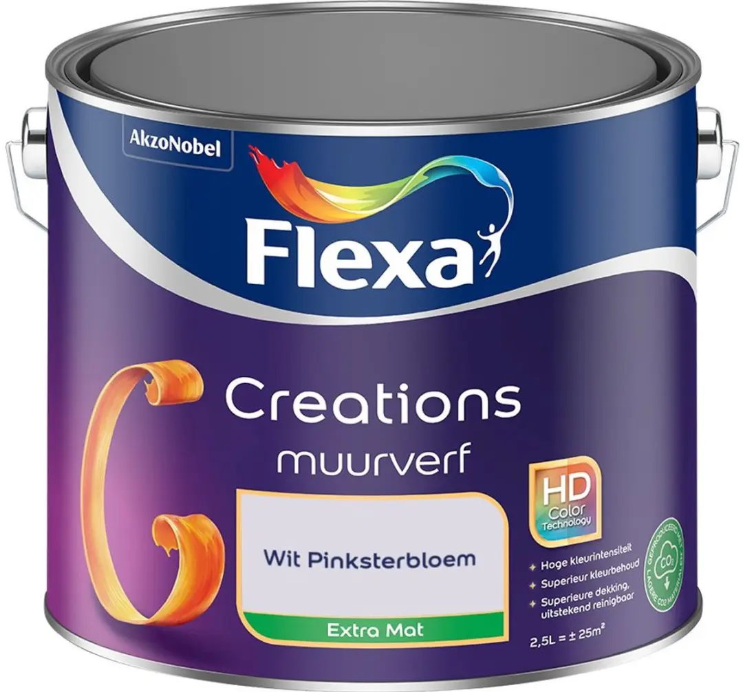 Flexa Creations Muurverf Extra Mat Wit Pinksterbloem 2,5L