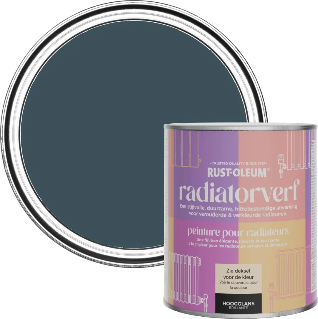 Rust-Oleum Donkerblauw Radiatorverf Hoogglans 750ml