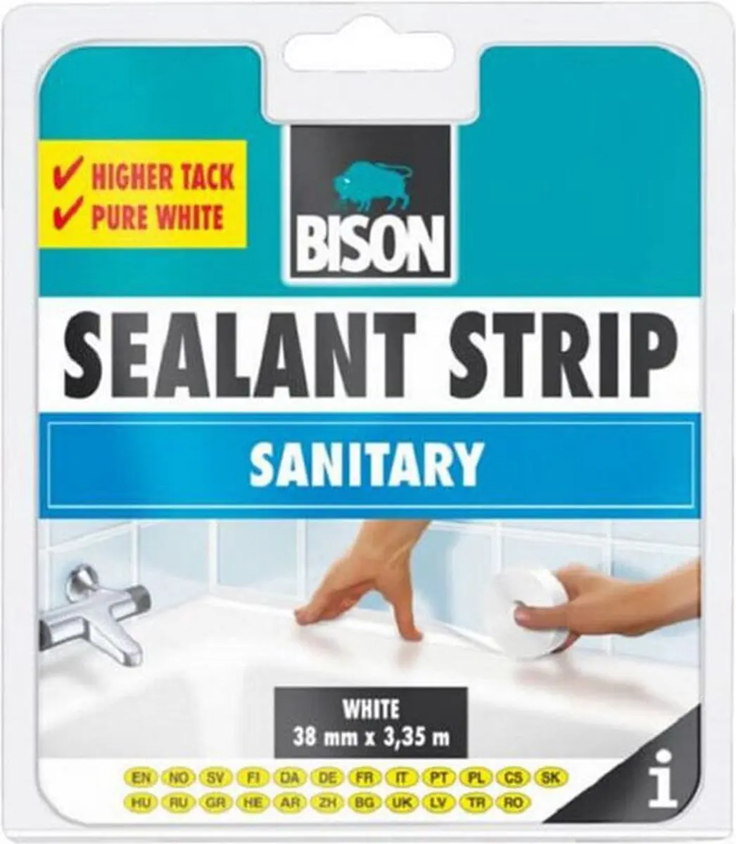 Bison Afdichtstrip Sanitair 22mm x 3.35m - Wit
