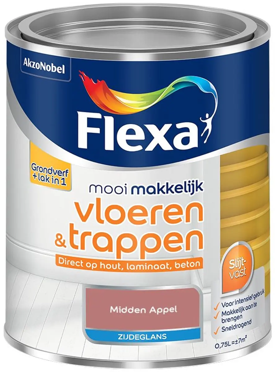 Flexa Mengverf Midden Appel 750ml - Zijdeglans
