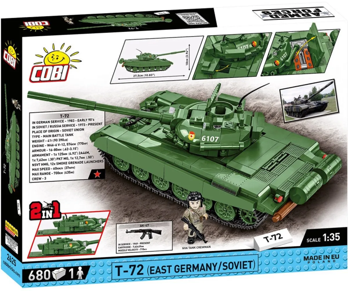 Cobi T-72 Sovjet Tank - 680 Onderdelen - Meerkleurig
