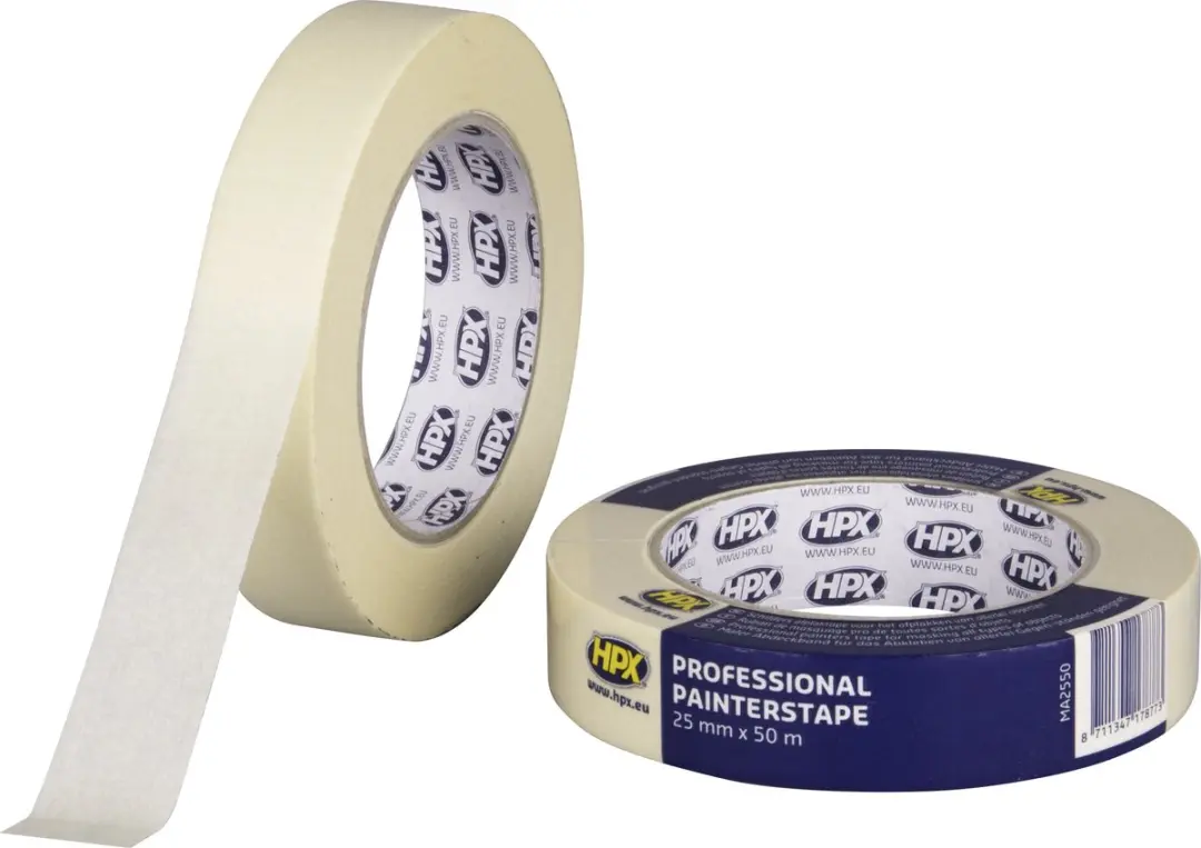 HPX Masking Tape 60°C - Crèmewit 25mm x 50m