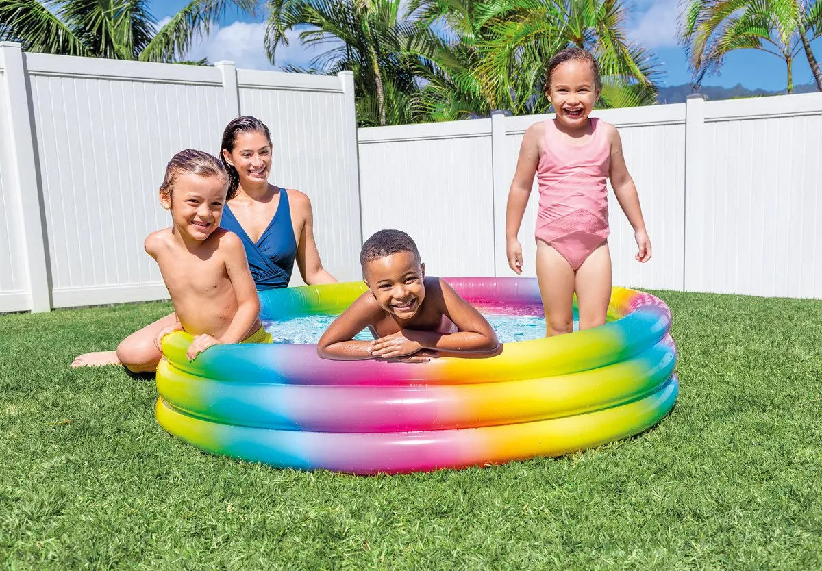 Intex Rainbow Ombre Opblaaszwembad Ø147cm - 330L - Multicolor