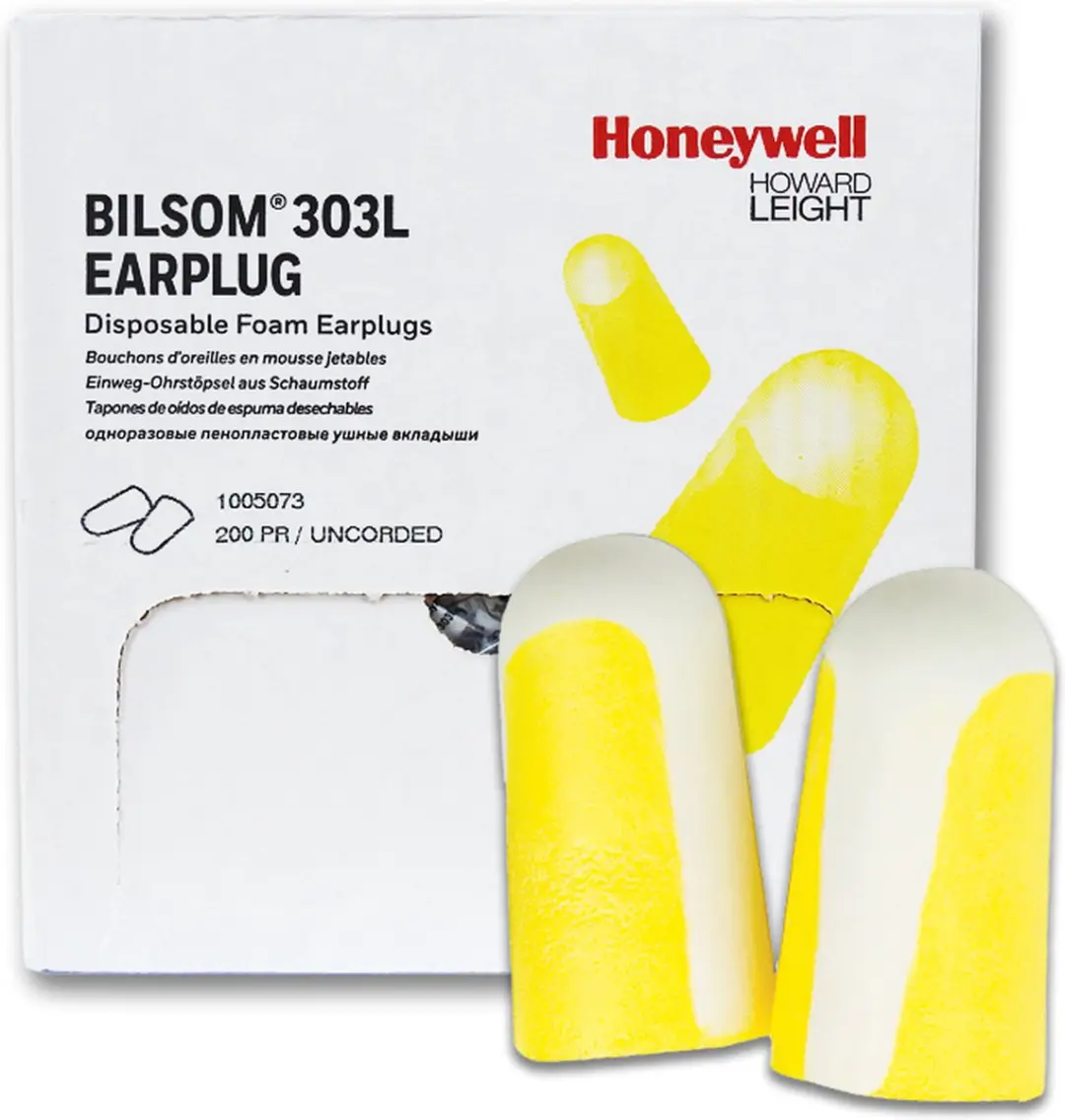 Howard Leight Bilsom 303L oordoppen doos á 200 paar geel-wit
