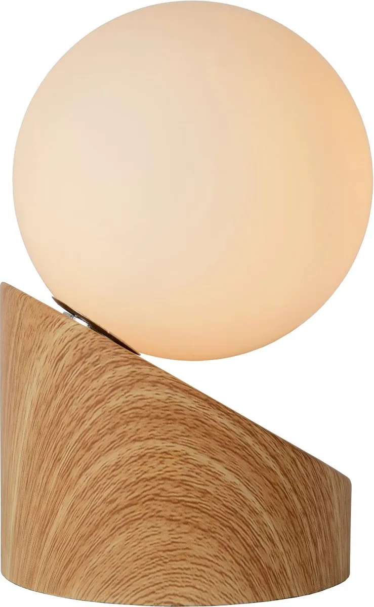 Lucide LEN Tafellamp - Ø10cm - Licht hout