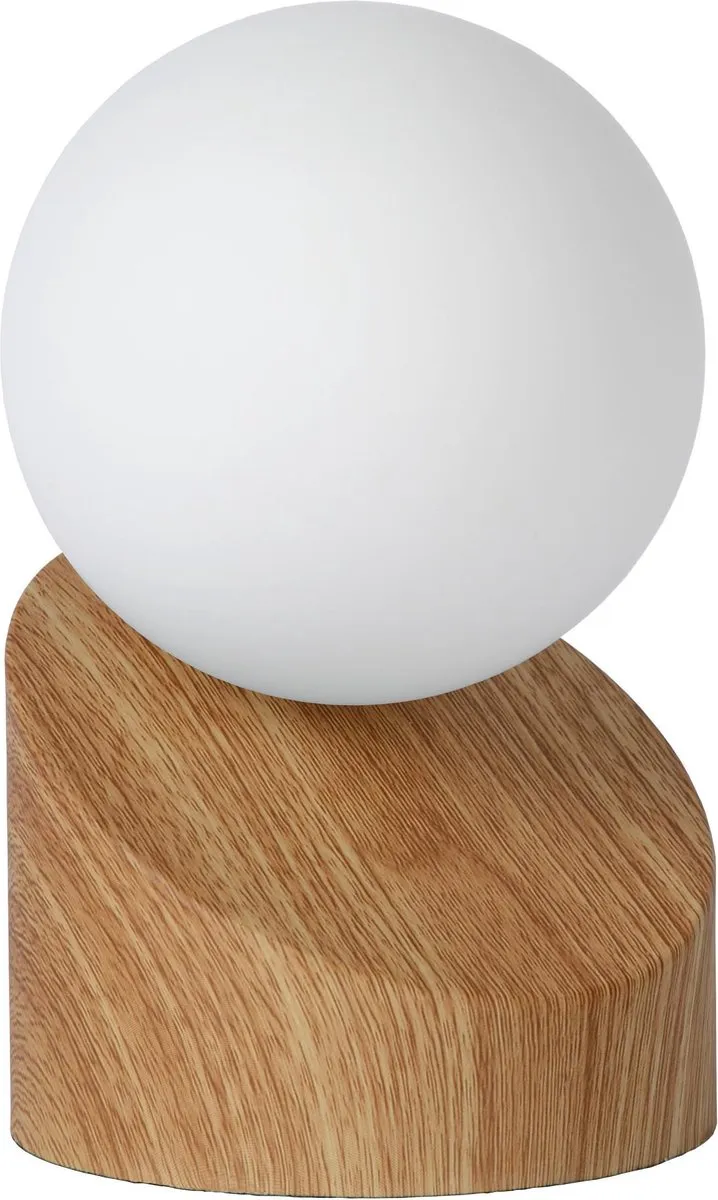 Lucide LEN Tafellamp - Ø10cm - Licht hout
