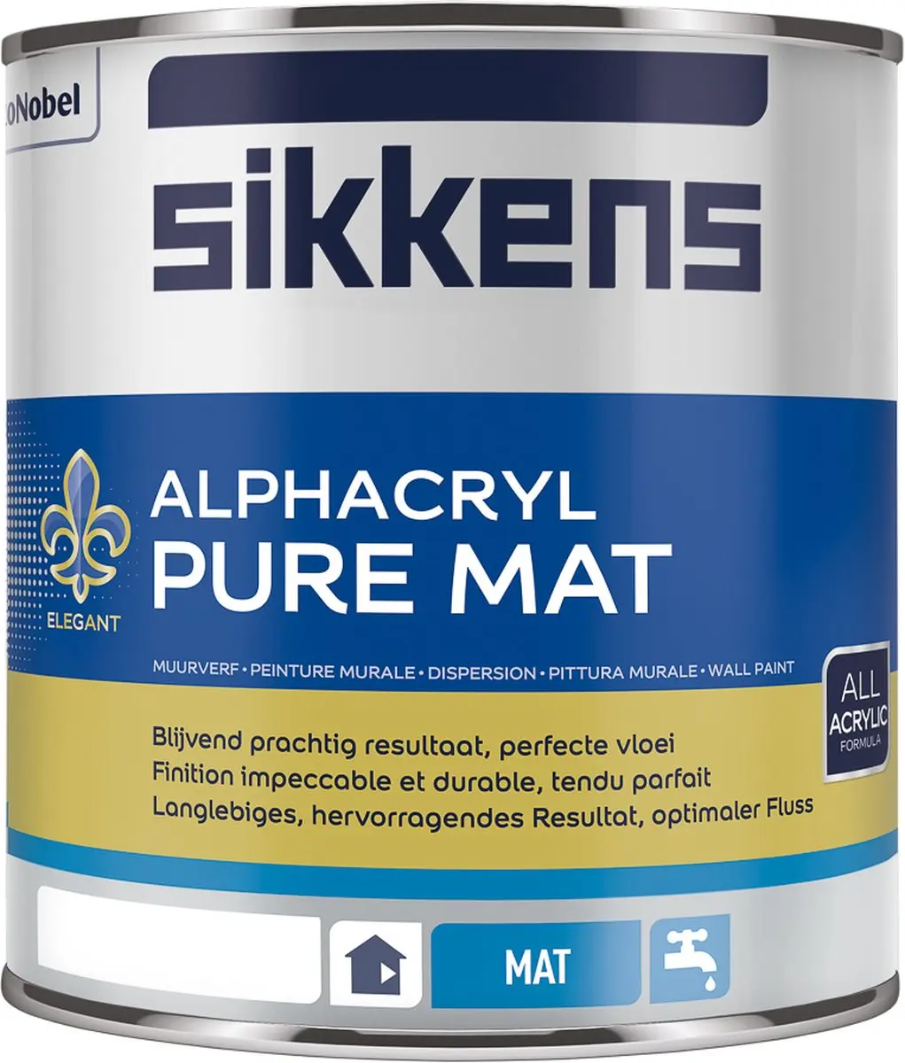 Sikkens Alphacryl Pure Mat SF 10L - RAL 9010 - afbeelding 6 van 6