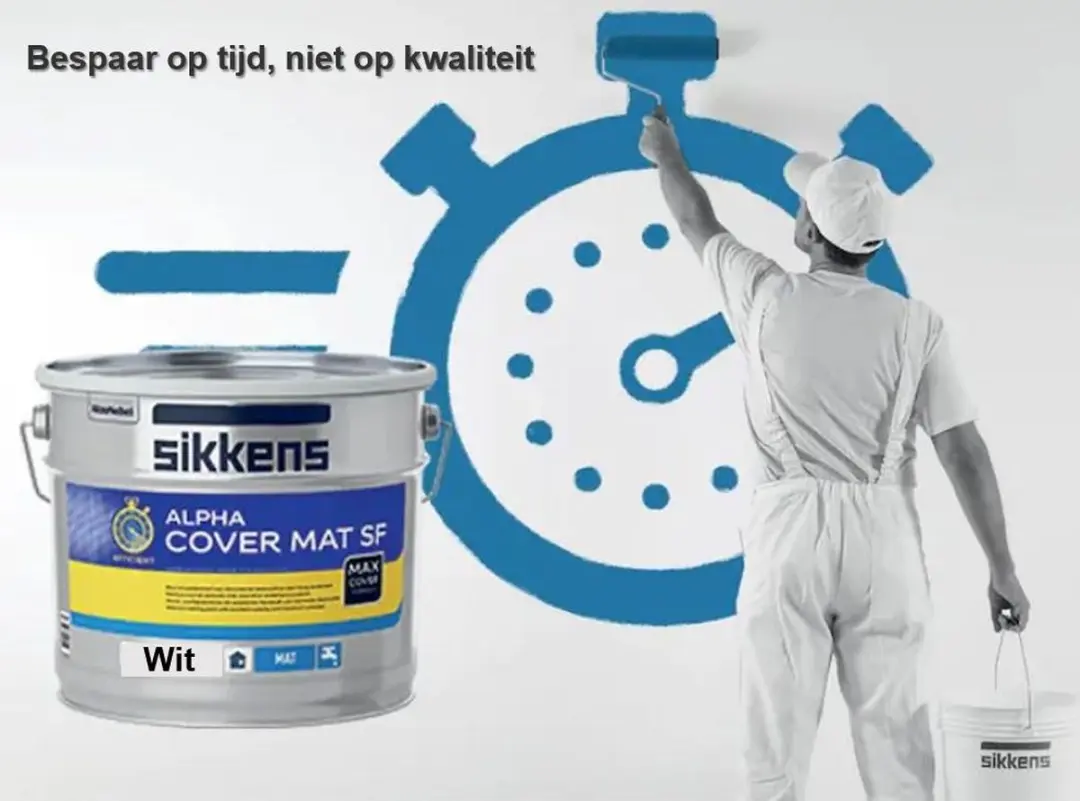 Sikkens Alpha Cover Mat SF 10L - RAL 9016 Verkeerswit