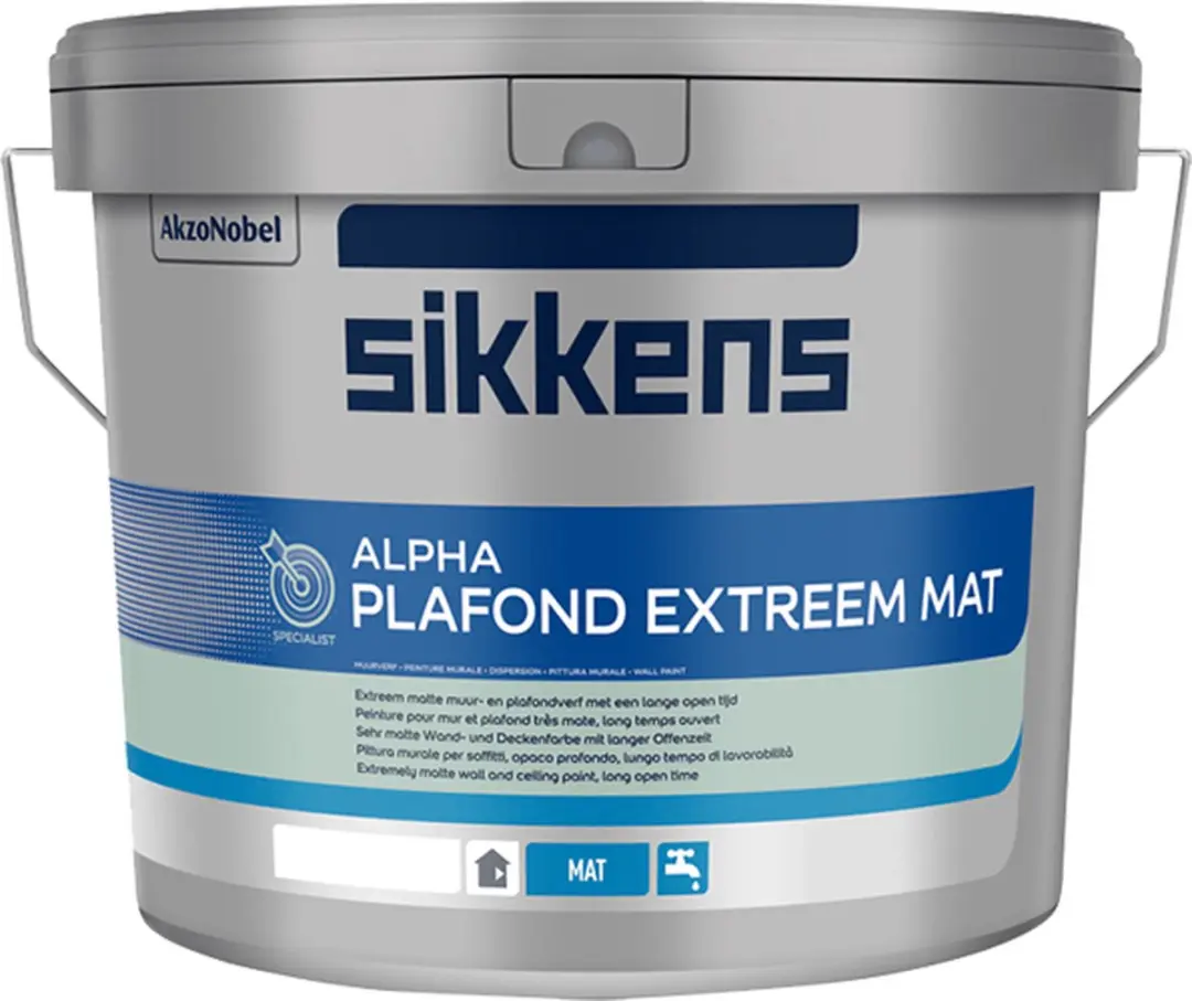 Sikkens Alpha Plafond Extreem Mat Wit - 2,5L