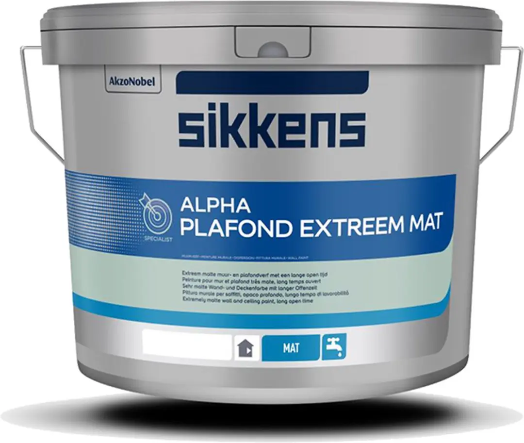 Sikkens Alpha Plafond Extreem Mat Wit - 2,5L