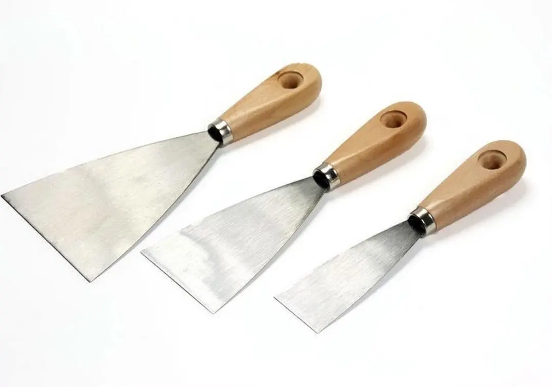 VEBA Plamuurmessen 3-delig - 3/5/8cm - Zilver/Geel