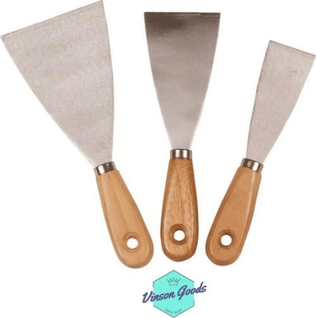 VEBA Plamuurmessen 3-delig - 3/5/8cm - Zilver/Geel