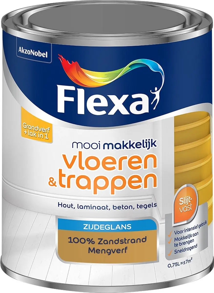 Flexa Mengverf 100% Zandstrand 750ml - o.a. hout/steen
