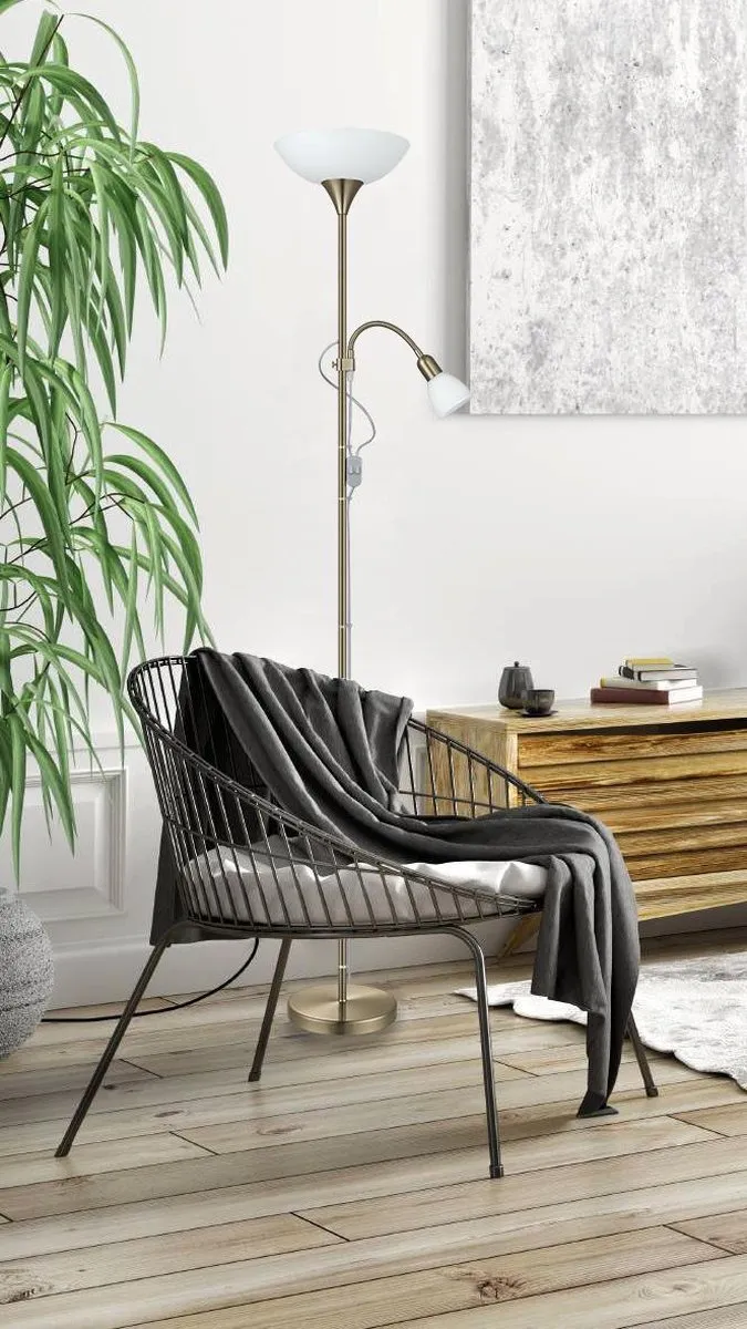 Eglo Up 2 Vloerlamp 176,5cm - Grijs/Wit