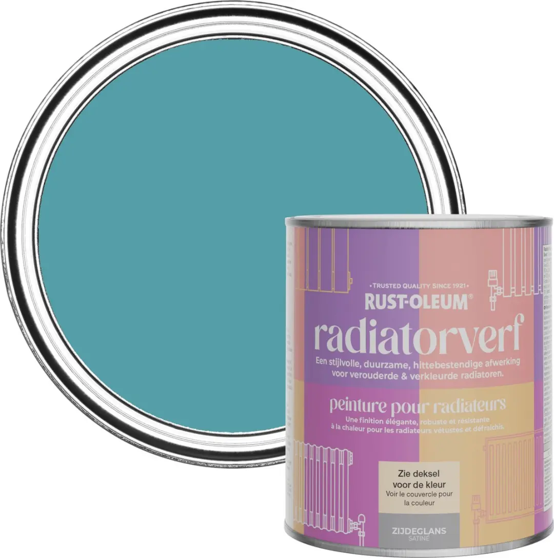 Rust-Oleum Blauw Radiatorverf Petrol 750ml