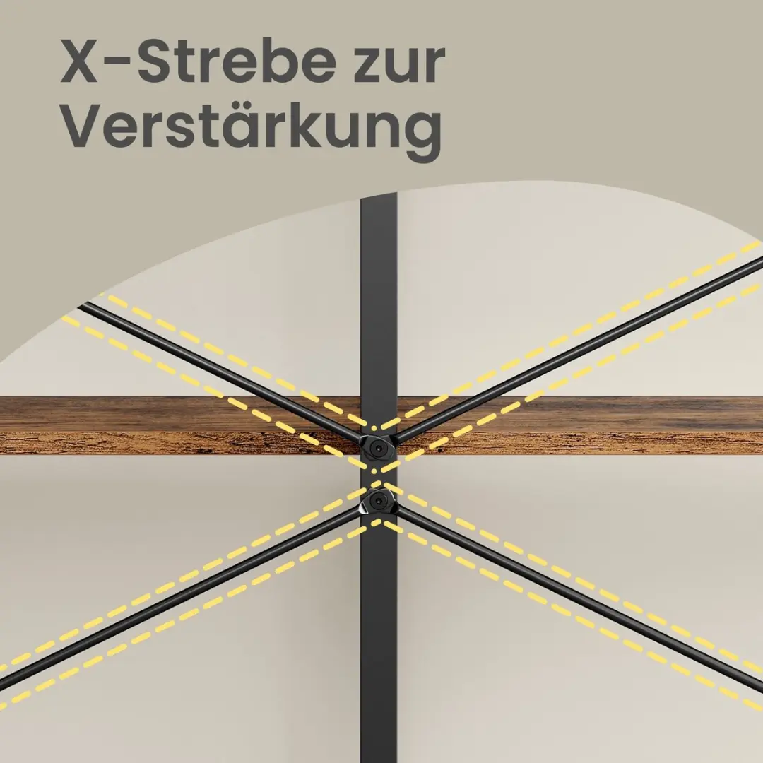 Songmics Opbergrek 4 Niveaus - Bruin/Zwart - afbeelding 5 van 6