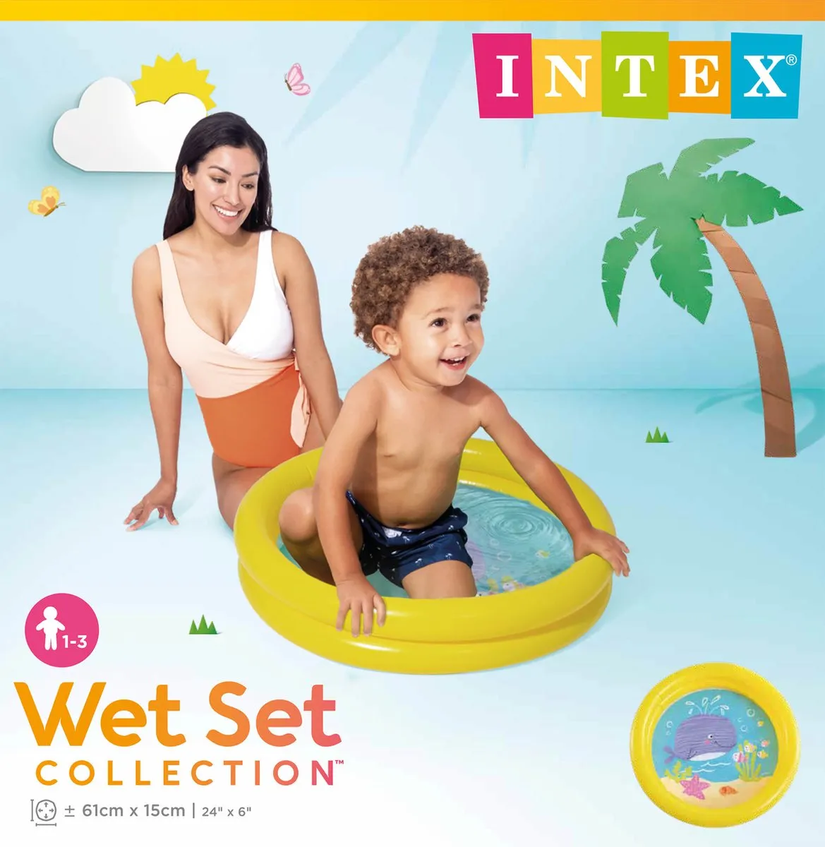 Intex My First Opblaaszwembad 59409NP - Ø61cm Geel/Paars