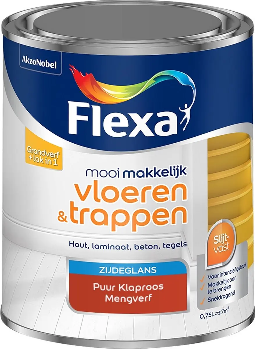 Flexa Mengverf Puur Klaproos 750ml - Zijdeglans
