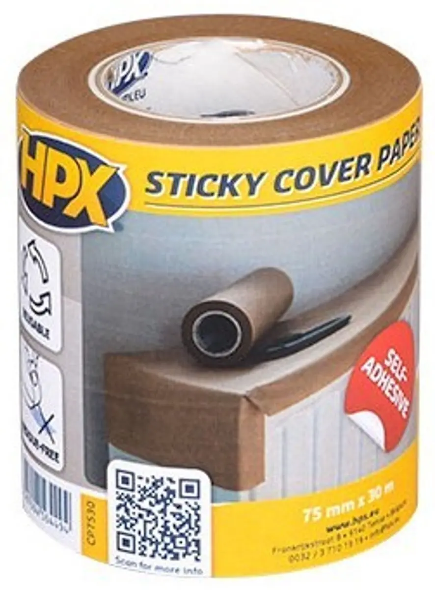 HPX Sticky Cover Paper Bruin 75mm x 30m