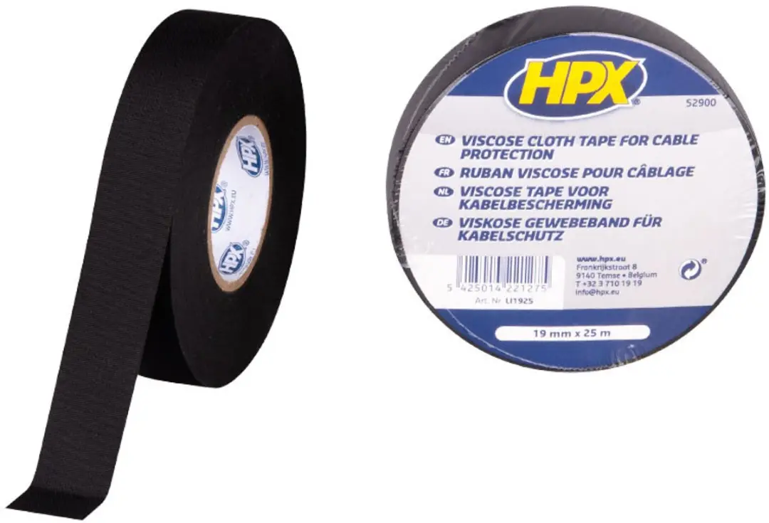 HPX Linnen Tape 19mm x 25m - Zwart
