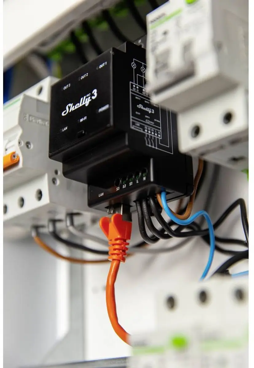 Shelly Pro 3 Shelly_Pro3 DIN-railrelais - WiFi/Bluetooth