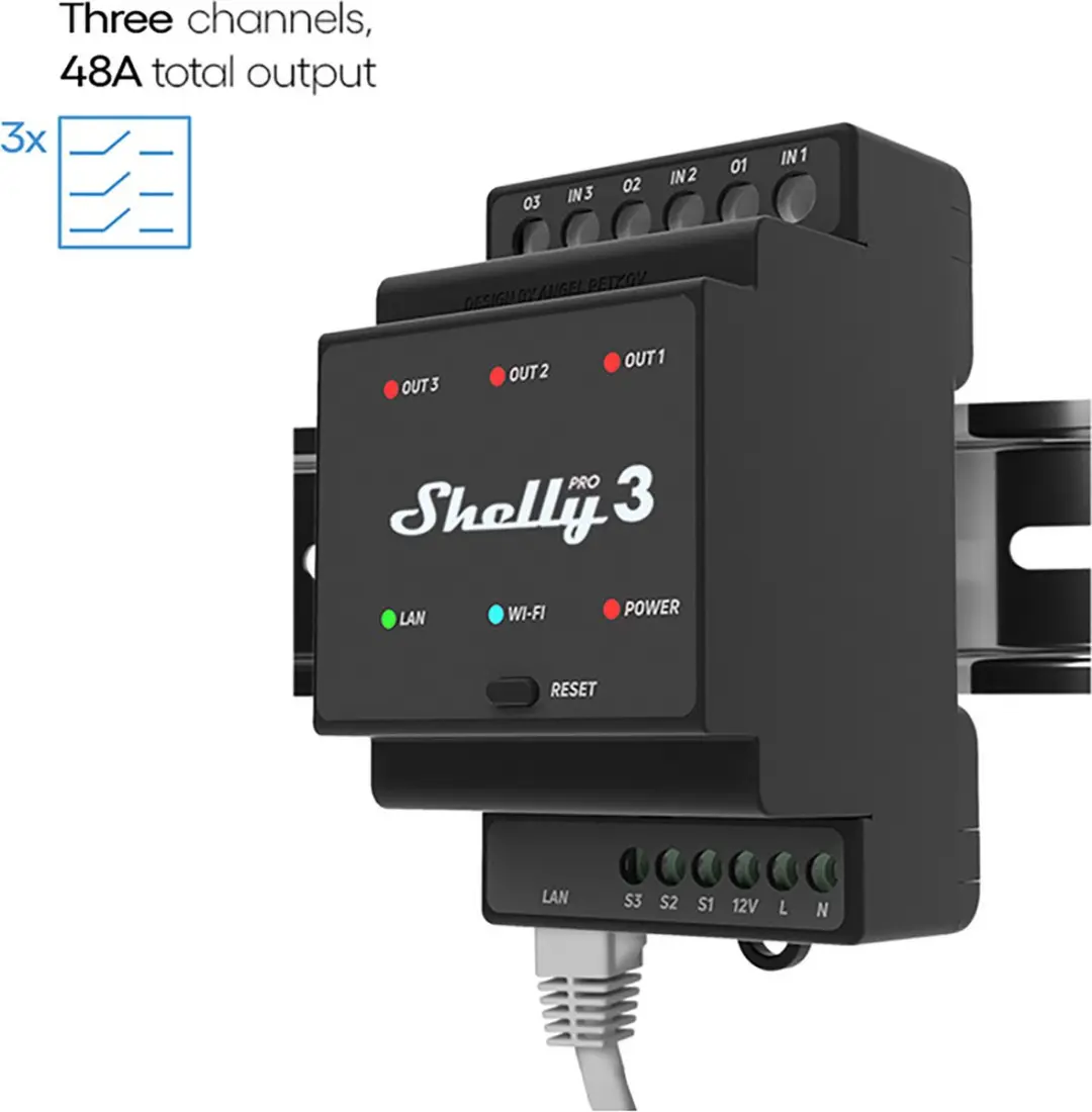 Shelly Pro 3 Shelly_Pro3 DIN-railrelais