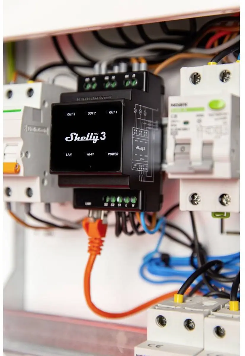 Shelly Pro 3 Shelly_Pro3 DIN-railrelais - WiFi/Bluetooth