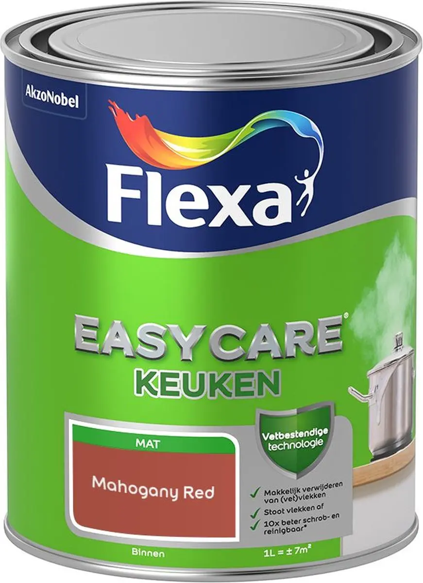 Flexa Easycare Keuken Mengverf Mahogany Red 1L