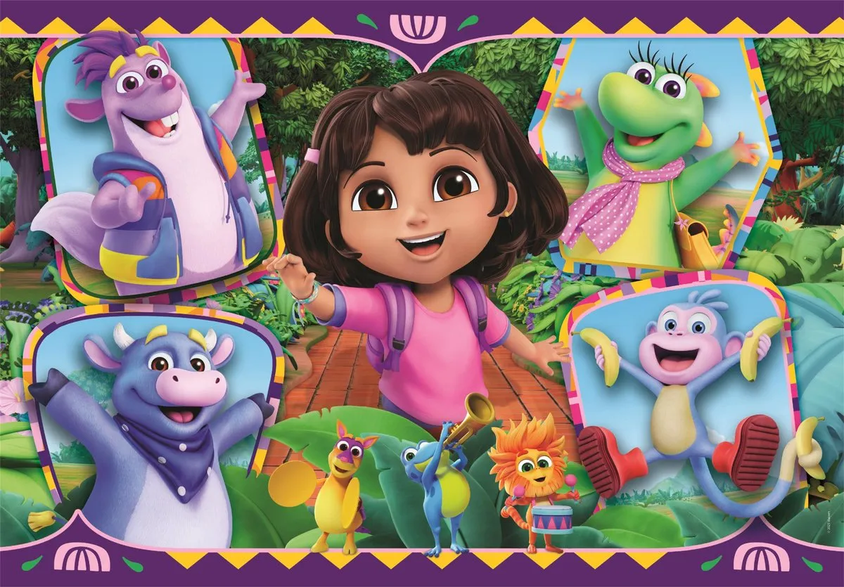 Clementoni Dora the Explorer Puzzel 104 Stuks - Maxi Super Color - Multikleur