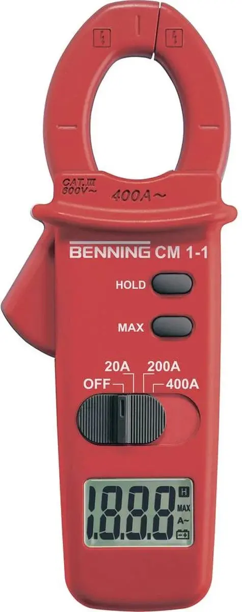 Benning CM 1-2 Stroomtang Multimeter 0.1-400A CAT III 600V