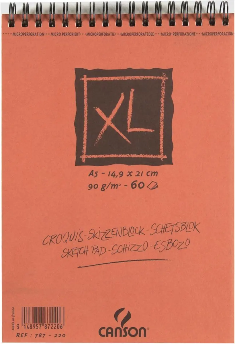 Canson XL Sketch Schetspapier 90g A5 - 5 Stuks