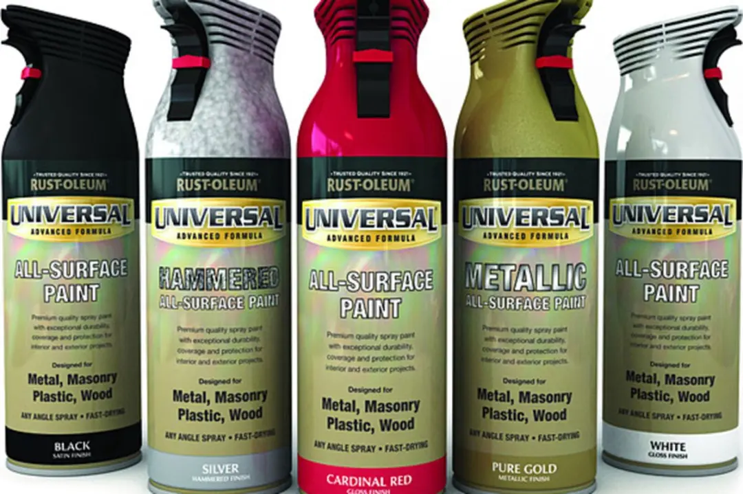 Rust-Oleum Universal Spuitbus Zwart Hoogglans 0.40L