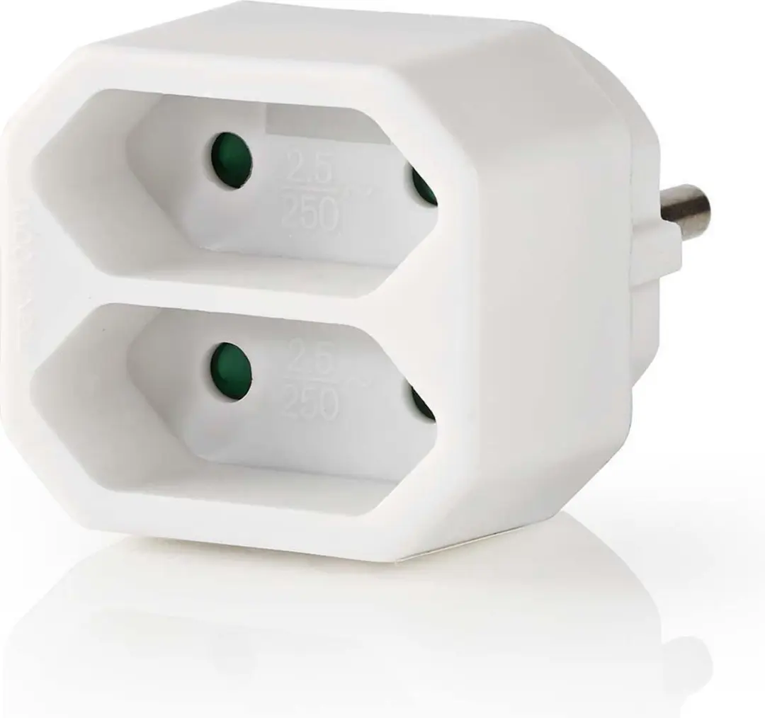 Nedis Stopcontact-Splitter Type-F/Type-C 250V 2.5A Wit