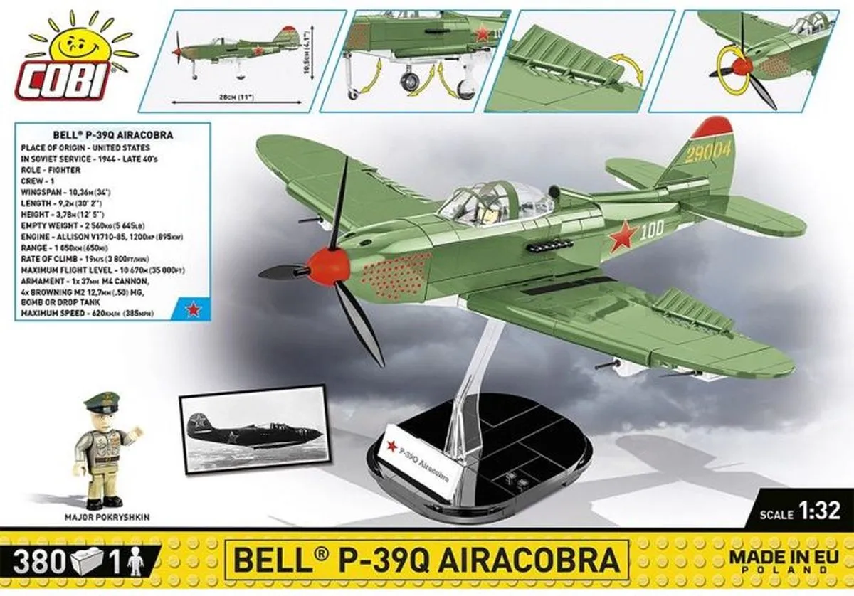 Cobi Bell P-39Q Airacobra COBI-5747 - 380 Onderdelen - Meerkleurig