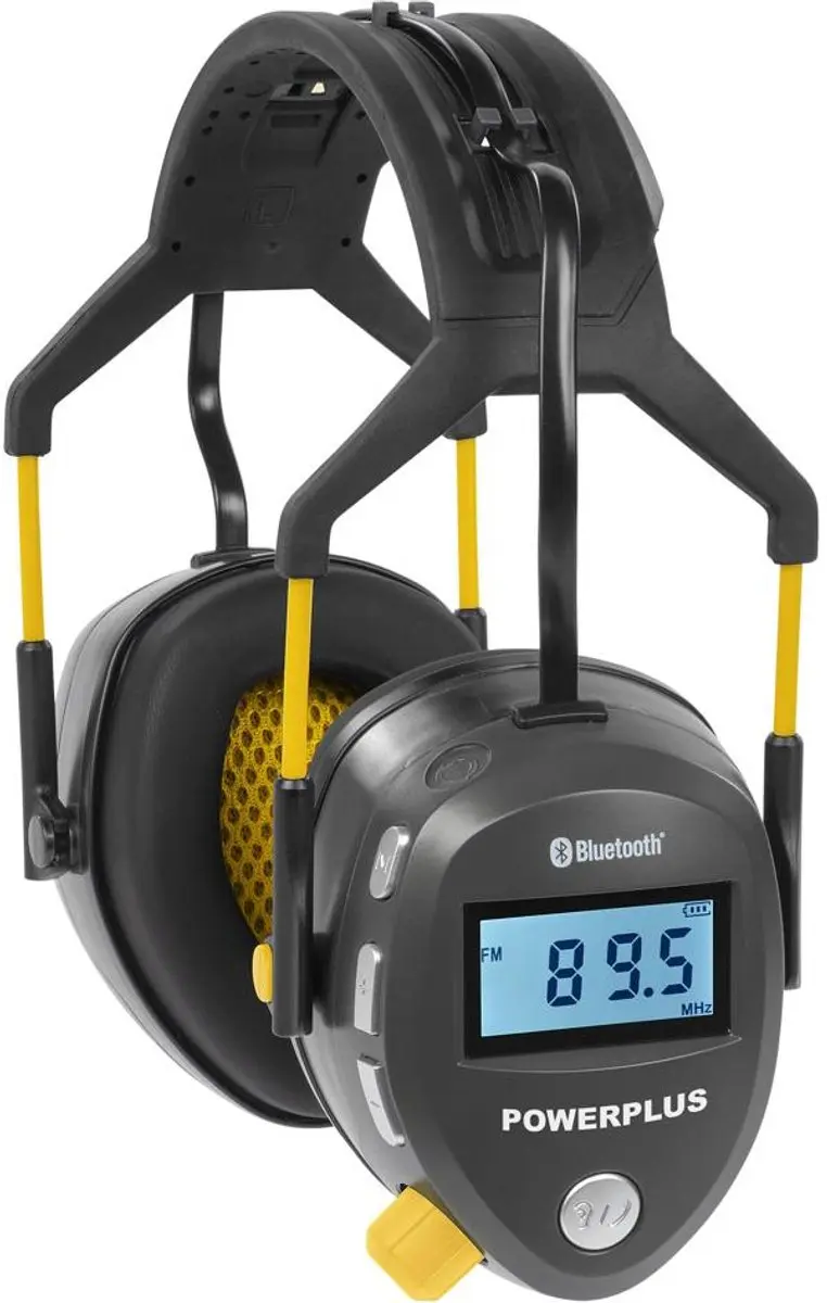Powerplus POWX8060 Oorbeschermers - Bluetooth & FM Radio - Zwart