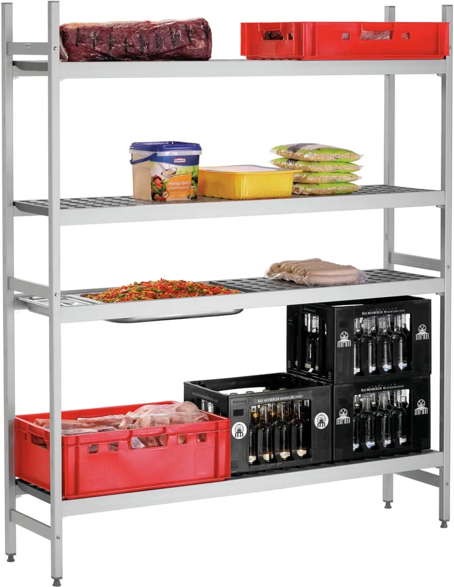 Bartscher B1500 Reksysteem Kit 3 - 4 Legplanken RVS - afbeelding 3 van 6