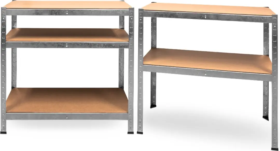 Monzana Stellingkast Set 10 Stuks 180x90x40cm - Zilver