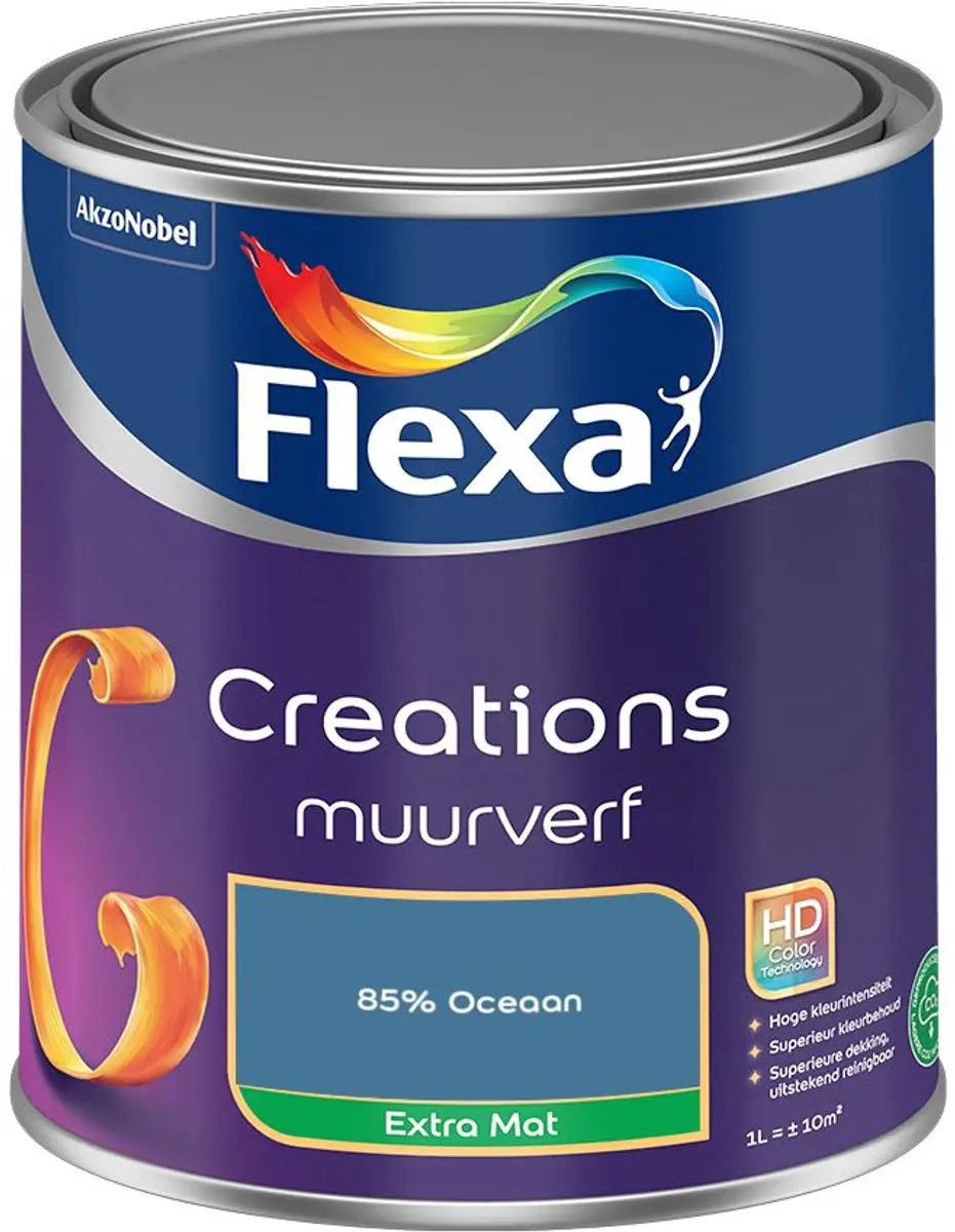 Flexa Creations Muurverf Extra Mat 85% Oceaan - 1L