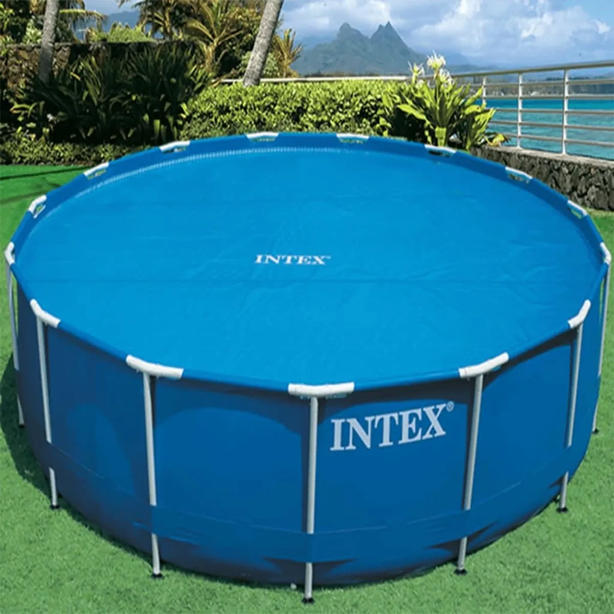 Intex Solarzwembadhoes Rond 448cm - Blauw